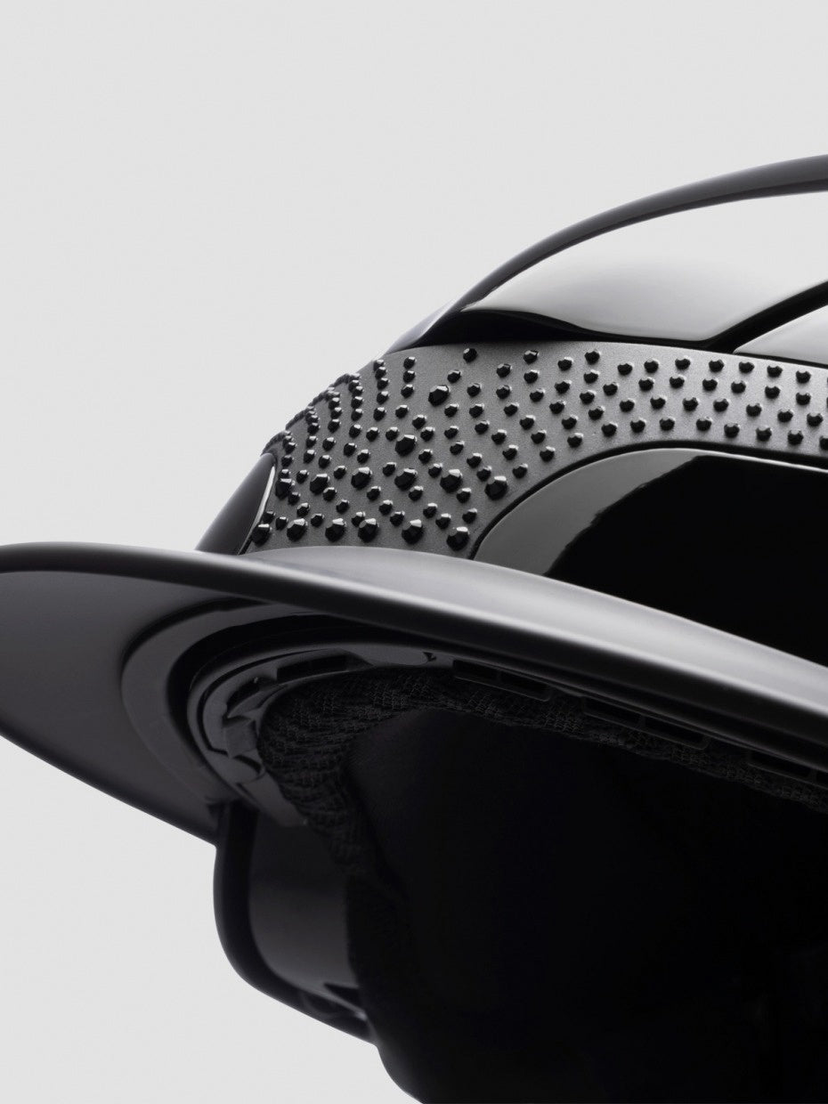 Equiline XANTO - glossy black helmet with strass and matte sun visor
