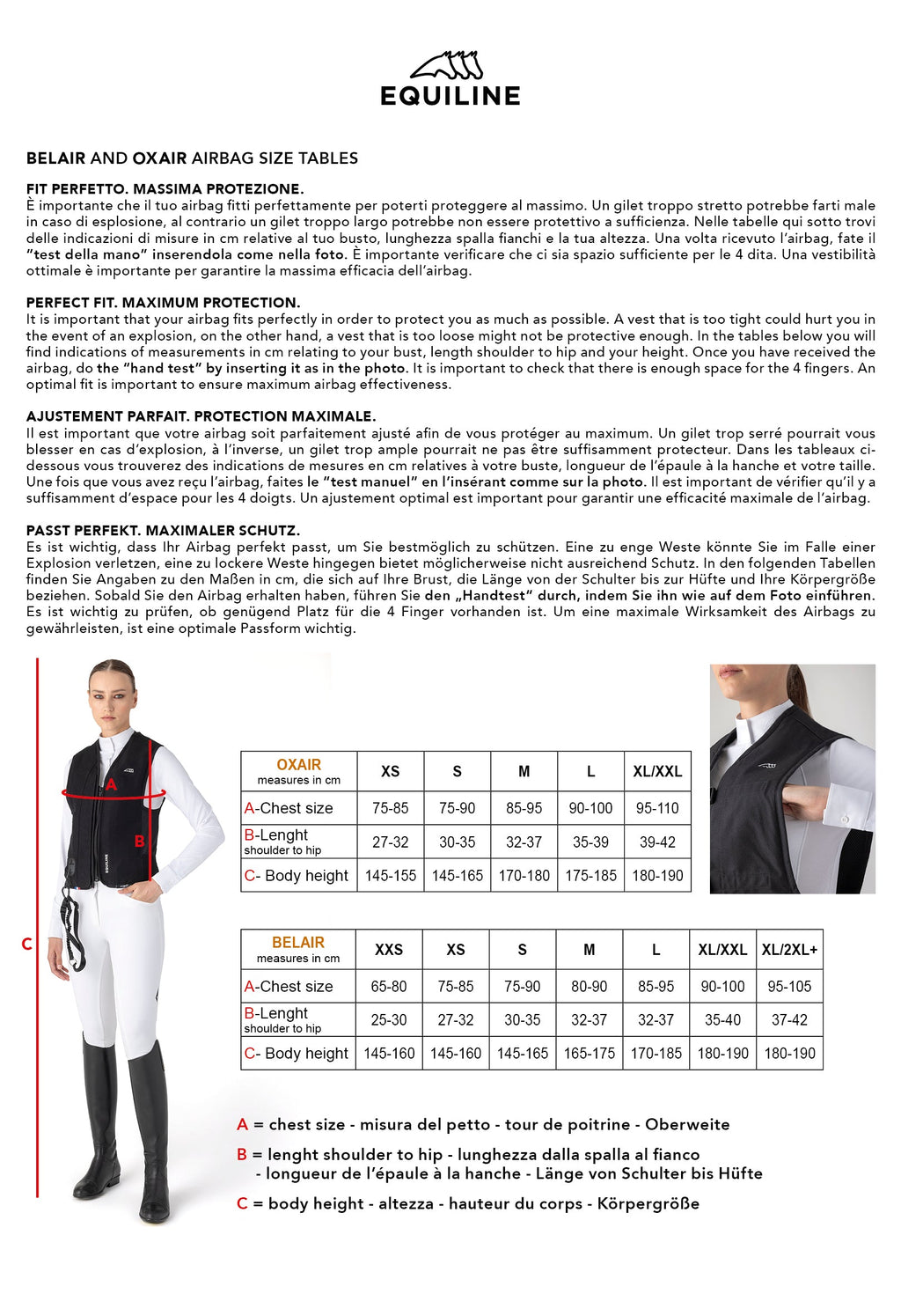 Equiline Unisex Air Vest Navy
