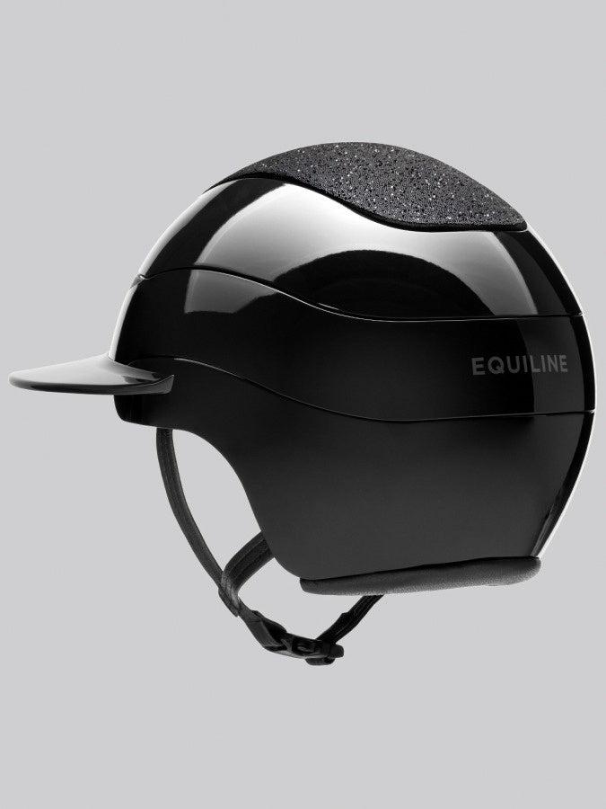 XANTO – Glossy Black Sun Visor Helmet with Swarovski Elegance