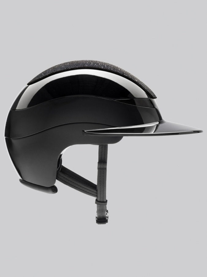 XANTO – Glossy Black Sun Visor Helmet with Swarovski Elegance