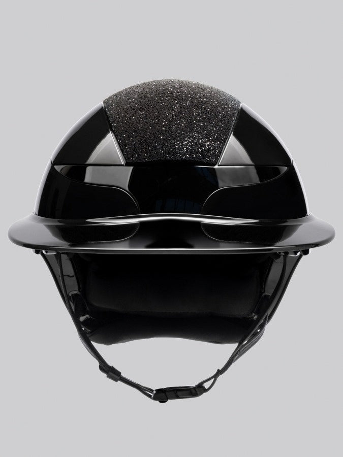 XANTO – Glossy Black Sun Visor Helmet with Swarovski Elegance