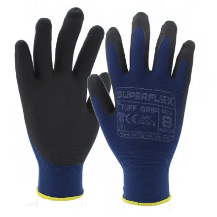 TuffGrip SuperFlex Gloves Black Navy